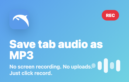 Dolphin Tab Audio Recorder interface for troubleshooting Chrome tab audio
